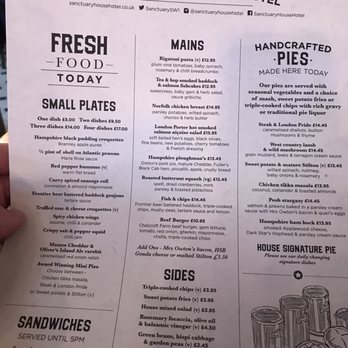 The Sanctuary House - Menu choices - Sandwiches Near Me - London, XGL