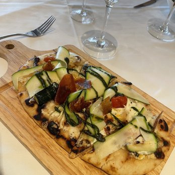 Fig & Olive - Zucchini & Herb Goat Cheese Flatbread - French Near Me - Houston, Texas