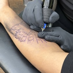 Electric Krayon - Tattoo in making