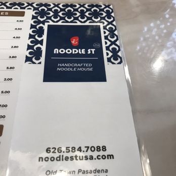 Noodle St - Menu - Noodles Near Me - Pasadena, California