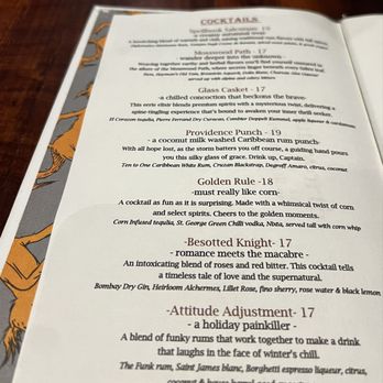 Rocco's - Cocktail menu - Bars Near Me - Seattle, Washington