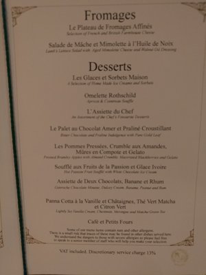 Menu photo 2 Le Gavroche London, XGL Menu photo 2 Le Gavroche London, XGL