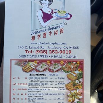 Pho Lee Hoa Phat 6 - Take out menu - Vietnamese Near Me - Pittsburg, California Pho Lee Hoa Phat 6 - Take out menu - Vietnamese Near Me - Pittsburg, California