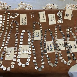 Sea Around US - Hand crafted jewelry made out of abalone and vintage shell buttons.