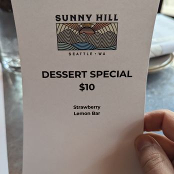Sunny Hill - Menu (May 2026) - Pizza Near Me - Seattle, Washington