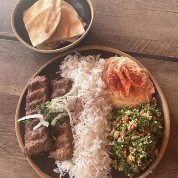 Tonir Cafe - #6 - Beef Lule Kabob Plate ($16.50) - Mediterranean Near Me - Burbank, California Tonir Cafe - #6 - Beef Lule Kabob Plate ($16.50) - Mediterranean Near Me - Burbank, California