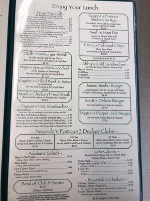 Menu photo 2 Hugo's Family Restaurant Claremore, OK Menu photo 2 Hugo's Family Restaurant Claremore, OK