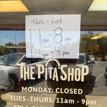 The Pita Shop - Make sure you remember the new hours - Mediterranean Near Me - San Marcos, Texas