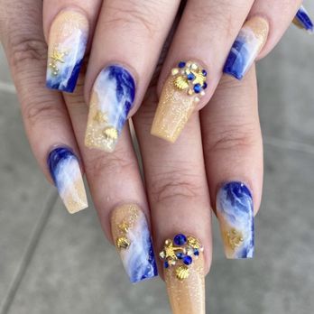 Natomas Nails - Beach nails for my bday trip. Love! - Nail Salons Near Me - Sacramento, California