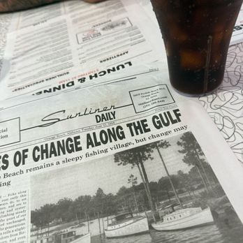 Sunliner Diner - Menu front page - Diners Near Me - Orange Beach, Alabama
