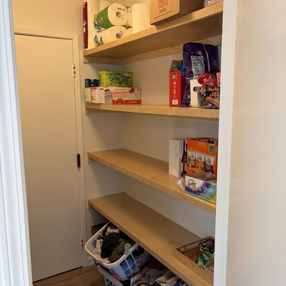 680 Home Repairs - Pantry shelving - General Contractors Near Me - Pleasanton, California