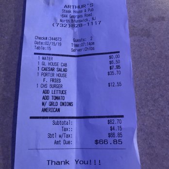 Arthur's Steakhouse & Pub - Extra 50 cents for cheese on cheese burger? (And 50 cents for everything else too) - Steakhouses Near Me - North Brunswick, New Jersey Arthur's Steakhouse & Pub - Extra 50 cents for cheese on cheese burger? (And 50 cents for everything else too) - Steakhouses Near Me - North Brunswick, New Jersey