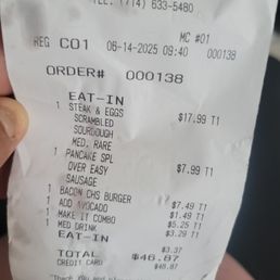Receipt proof