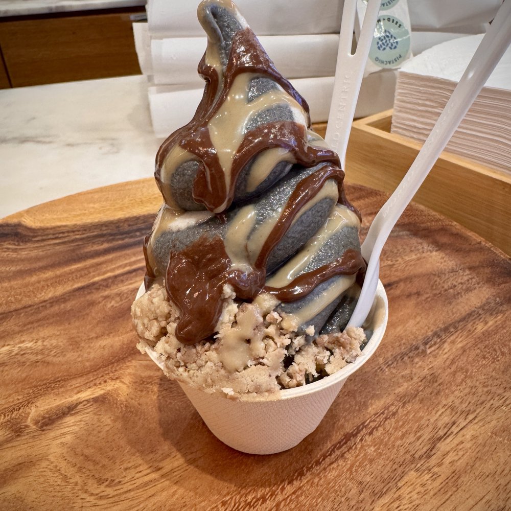 Seed + Mill - Original and black sesame swirl with sesame chocolate drizzle - Desserts Near Me - New York, New York Seed + Mill - Original and black sesame swirl with sesame chocolate drizzle - Desserts Near Me - New York, New York