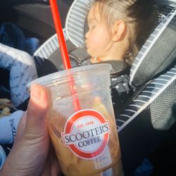 Scooter's Coffee - Iced almond milk latte with almond flavor