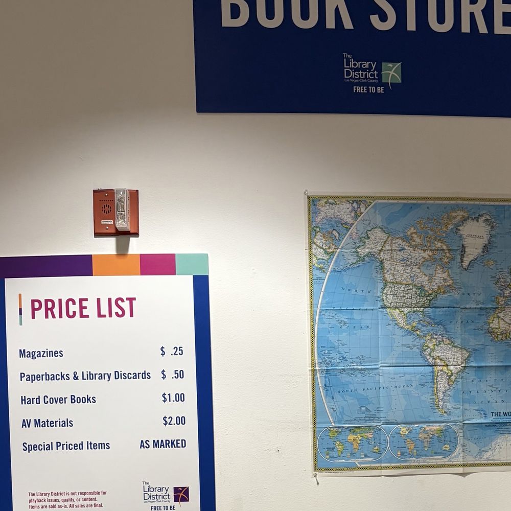 Sahara West Library - Bookstore - Pricing - 4/19/26 - Libraries Near Me - Las Vegas, Nevada