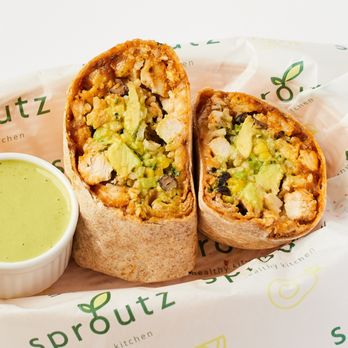 Sproutz - Brickell - The FAMOUS Chipotle Chicken Wrap with our green sauce! - Juice Bars & Smoothies Near Me - Miami, Florida Sproutz - Brickell - The FAMOUS Chipotle Chicken Wrap with our green sauce! - Juice Bars & Smoothies Near Me - Miami, Florida