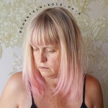 Flaunt Salon - Two colors of blond and Blush Pink for a pop of color!! I have received so many compliments - Hair Salons Near Me - Long Beach, California Flaunt Salon - Two colors of blond and Blush Pink for a pop of color!! I have received so many compliments - Hair Salons Near Me - Long Beach, California