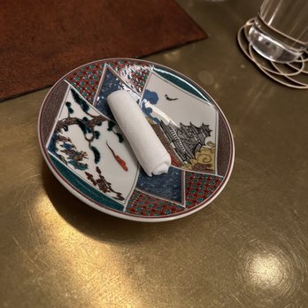 Tsukimi - Just a napkin to sanitize ahead of handling the "goods" - Japanese Near Me - New York, New York