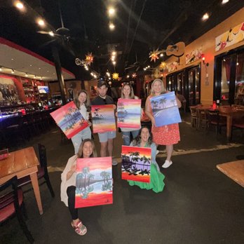 Canvasbyu - Our group with their pictures ! - Paint & Sip Near Me