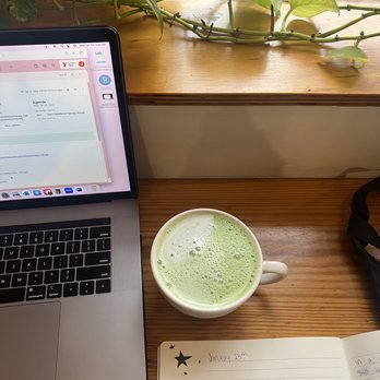 Cafeteria & Company - matcha latte with almond milk - Coffee & Tea Near Me - Urbana, Illinois