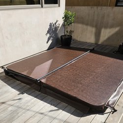 Brand new cover and cover lifter installation on this spa!