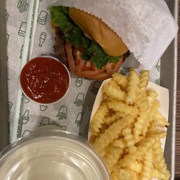 ShakeBurger, Fries, and Vanilla Shake