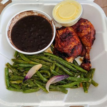 Alpaca Chicken - Chicken quarter, black beans and string beans - Peruvian Near Me - Durham, North Carolina Alpaca Chicken - Chicken quarter, black beans and string beans - Peruvian Near Me - Durham, North Carolina
