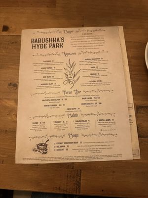 Menu photo 3 Babushka's - Hyde Park Tampa Bay, FL