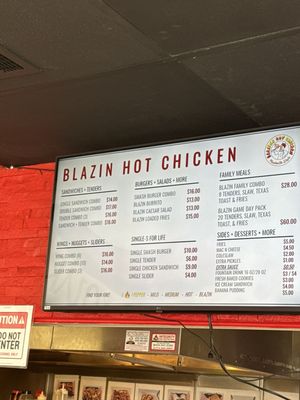 Menu photo 2 Blazing Hot Chicken Los Angeles, CA