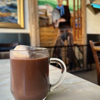 Frontier - Hot chocolate with a huge marshmallow ~ perfect for winter months. - Mexican Near Me - Albuquerque, New Mexico Frontier - Hot chocolate with a huge marshmallow ~ perfect for winter months. - Mexican Near Me - Albuquerque, New Mexico