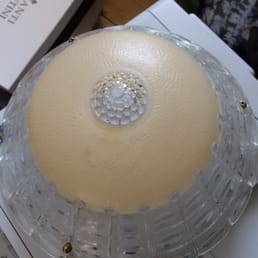 Vintage semi flush glass shade Vintage semi flush glass shade