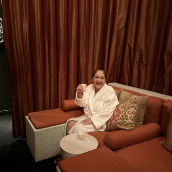 O Skin Medspa - Me waiting in the calming room before my facial. I also did the steam room and shower before this. - Skin Care Near Me - Cerritos, California