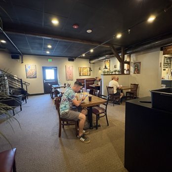 Athena Beans Coffee House & Bistro - One of two indoor seating areas downstairs - Coffee & Tea Near Me - Sandy, Utah
