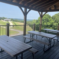 Copper Mule Distillery - Back outdoor seating area