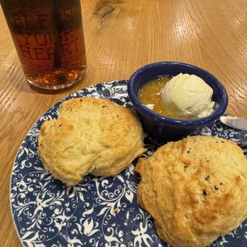 Tupelo Honey Southern Kitchen & Bar - Drop Biscuits For A Cause with peach jam - Southern Near Me - Charlotte, North Carolina Tupelo Honey Southern Kitchen & Bar - Drop Biscuits For A Cause with peach jam - Southern Near Me - Charlotte, North Carolina