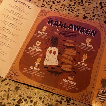Sunroom - Halloween menu - Cocktail Bars Near Me - Orlando, Florida