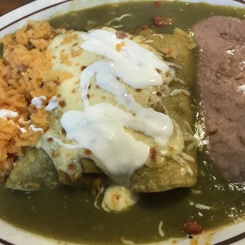La Quebrada - Green enchiladas very yummy a little spicy taste but no too much. - Mexican Near Me - Aurora, Illinois