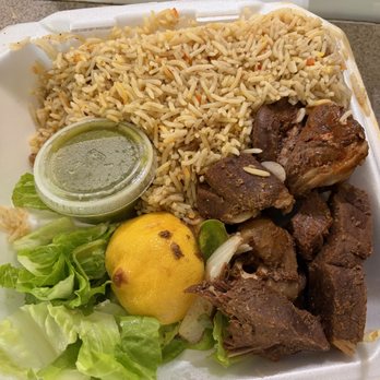 Luula Halal Restaurant and Grocery - Lamb, rice, spicy green sauce. - Halal Near Me - Memphis, Tennessee Luula Halal Restaurant and Grocery - Lamb, rice, spicy green sauce. - Halal Near Me - Memphis, Tennessee