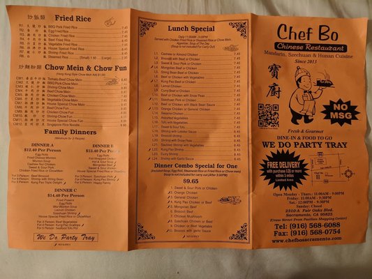 Menu photo 2 Chef Bo Sacramento, CA Menu photo 2 Chef Bo Sacramento, CA
