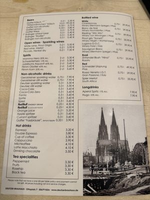 Menu photo 1 Deutzer Brauhaus Cologne, NW