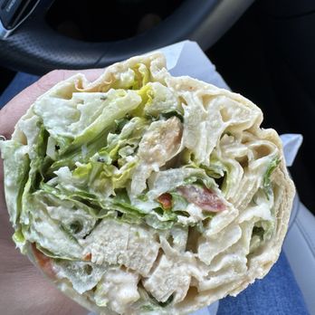 Just Salad - Spicy Chicken Caesar Wrap but with Caesar dressing not the smoky ranch - Salad Near Me - Orlando, Florida Just Salad - Spicy Chicken Caesar Wrap but with Caesar dressing not the smoky ranch - Salad Near Me - Orlando, Florida
