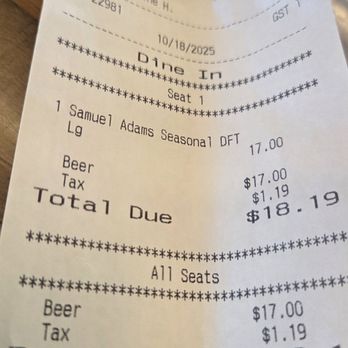 Boston Bruins Bar - The last time a 12 pack went on sale at my Grocery store, this is about what it cost. Jeesh! - Sports Bars Near Me - Boston, Massachusetts