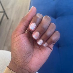 Stiletto Nails - Two week old dips. My nails were pretty short when I got them done!