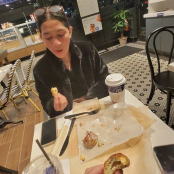 Paris Baguette - Enjoying the Mini Graib Cream Cheese Pastry & coffee in Paris Baguette - Cary - Bakeries Near Me - Cary, North Carolina