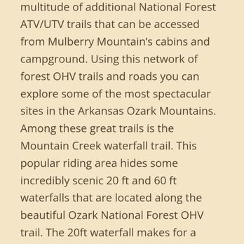 Mulberry Mountain Lodging - Vacation Rentals Near Me - Ozark, Arkansas