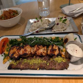 Amal - Baba Ghannoush and Mixed Skewers - Lebanese Near Me - Toronto, Ontario