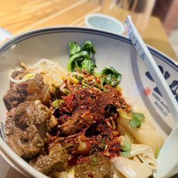 Braised Beef Chili Slap Noodles