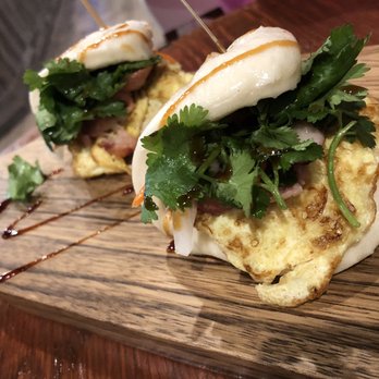 Sovereign - Bacon & Egg bao burger. Twins you get 2 for $5.95! - Poke Near Me - Plantation, Florida