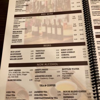 Mr.  Chef's - Drinks menu. - Cantonese Near Me - Aventura, Florida